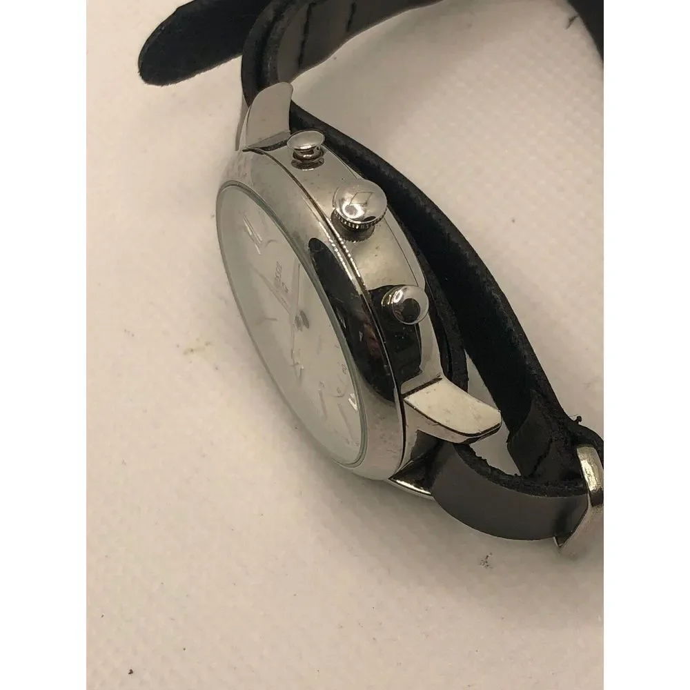 Fossil Q FTW5007 Women Black Leather Analog Silver Dial Hybrid Smart Watch HK270